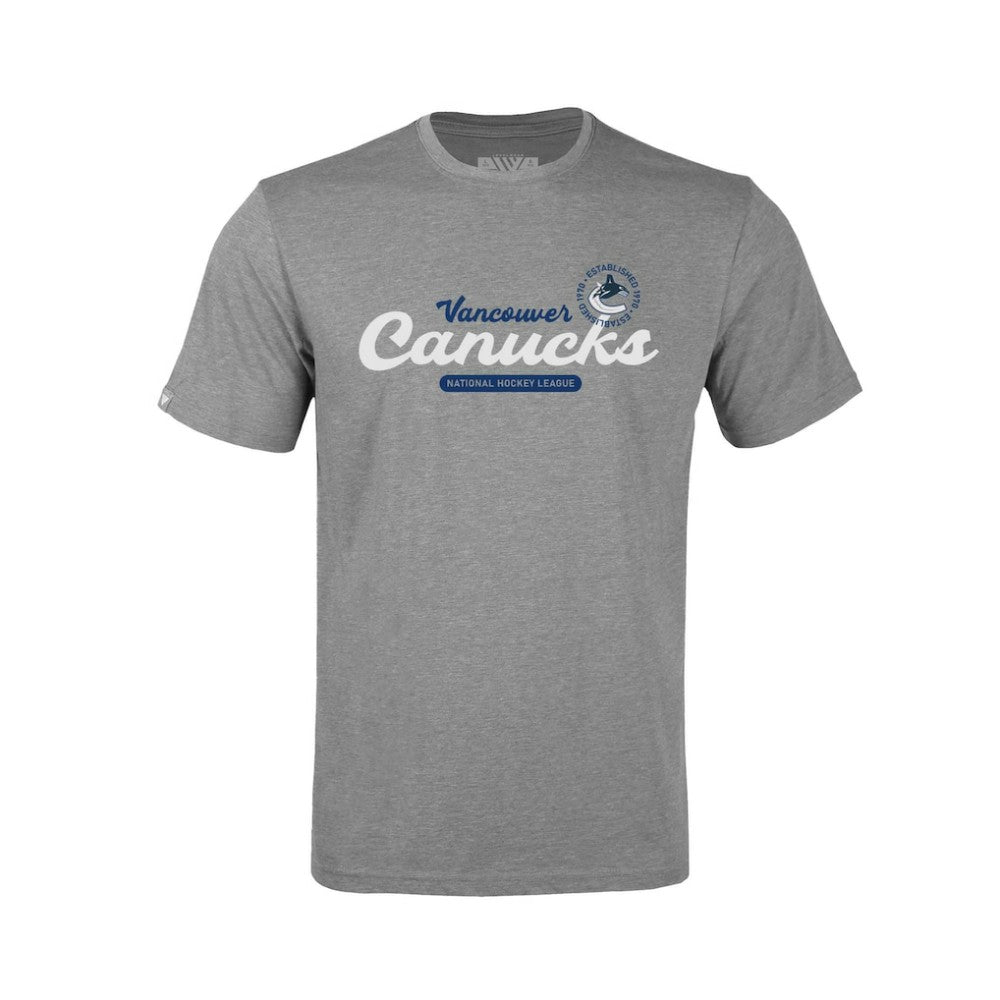 Vancouver Canucks Levelwear Youth Little Richmond Monument T-Shirt Gray