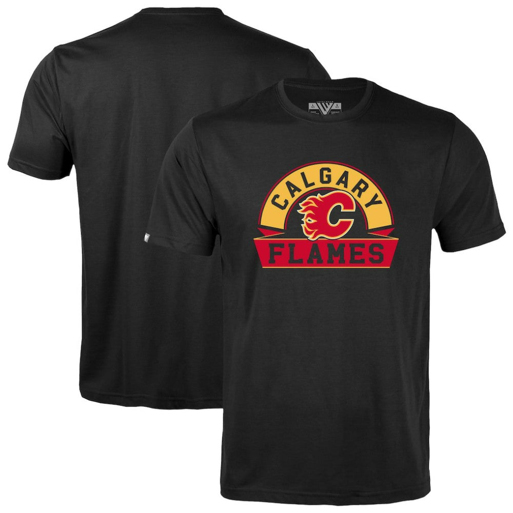 Calgary Flames Levelwear Youth Little Richmond Banner Arch T-Shirt Black