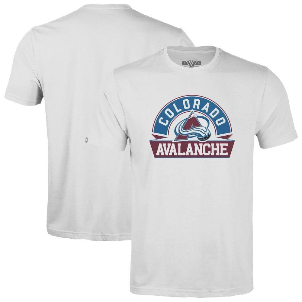 Colorado Avalanche Levelwear Youth Little Richmond Banner Arch T-Shirt White