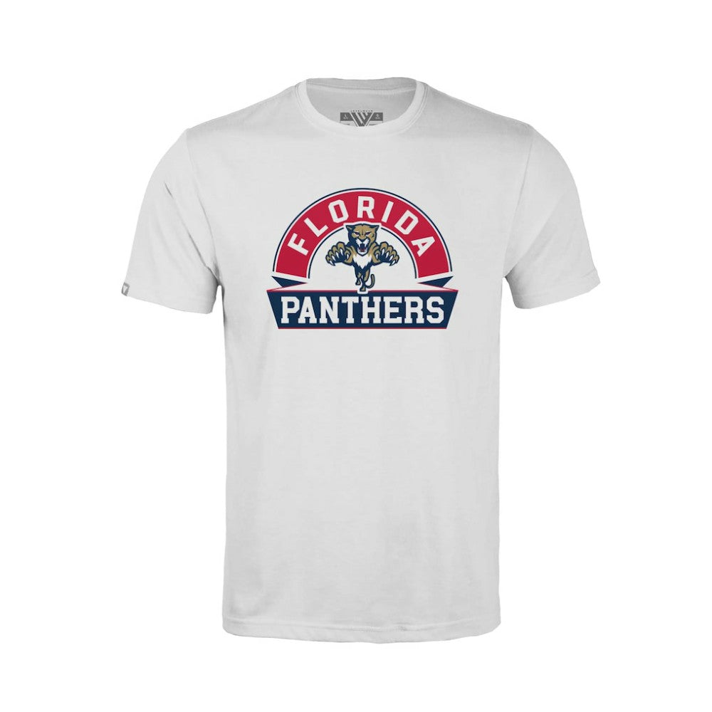 Florida Panthers Levelwear Youth Little Richmond Banner Arch T-Shirt White