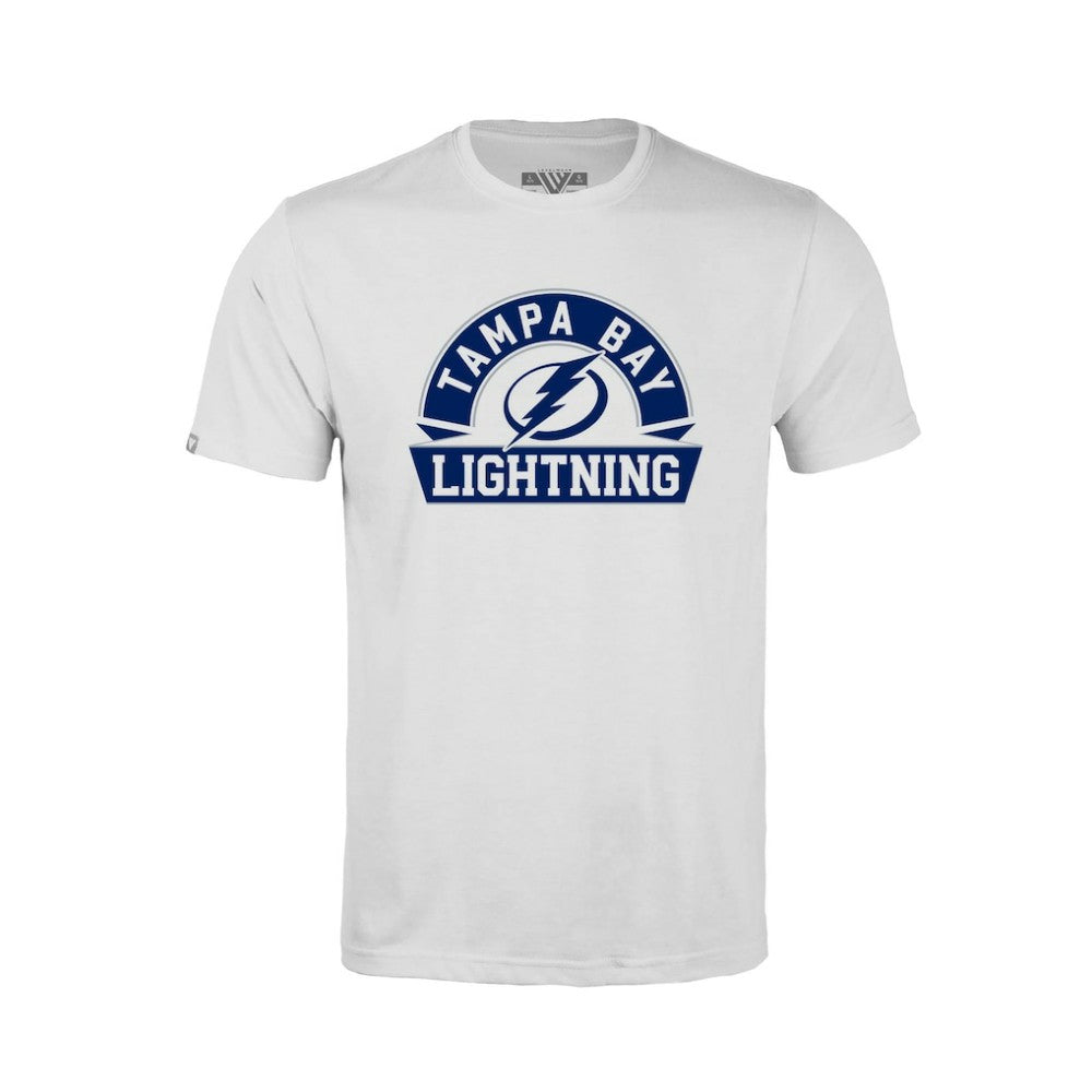 Tampa Bay Lightning Levelwear Youth Little Richmond Banner Arch T-Shirt White