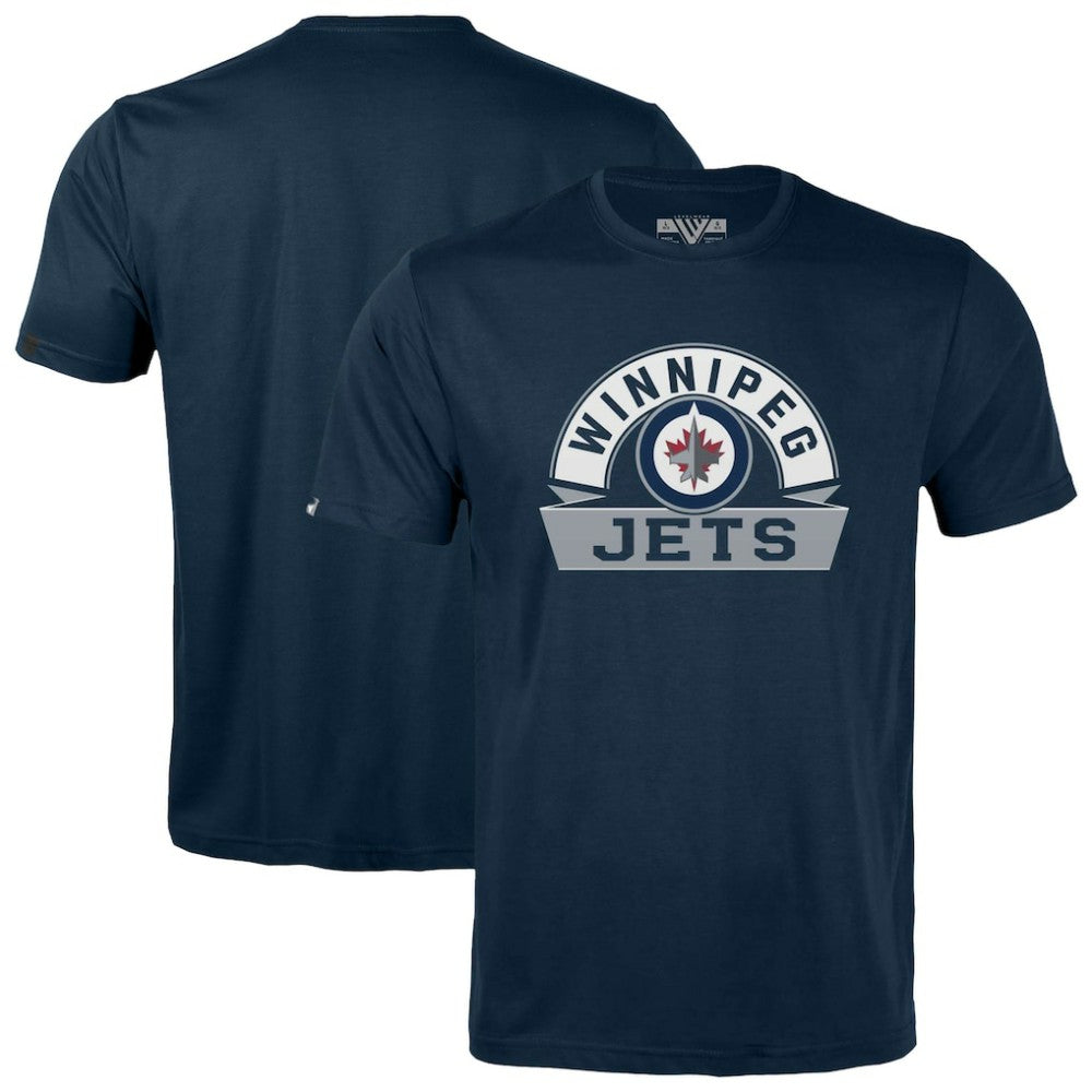 Winnipeg Jets Levelwear Youth Little Richmond Banner Arch T-Shirt Navy