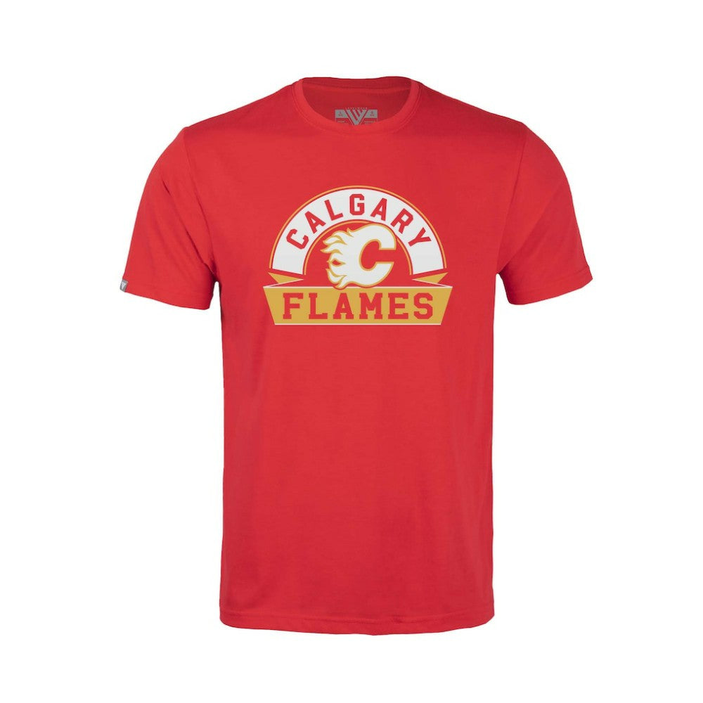 Calgary Flames Levelwear Youth Little Richmond Banner Arch T-Shirt Red