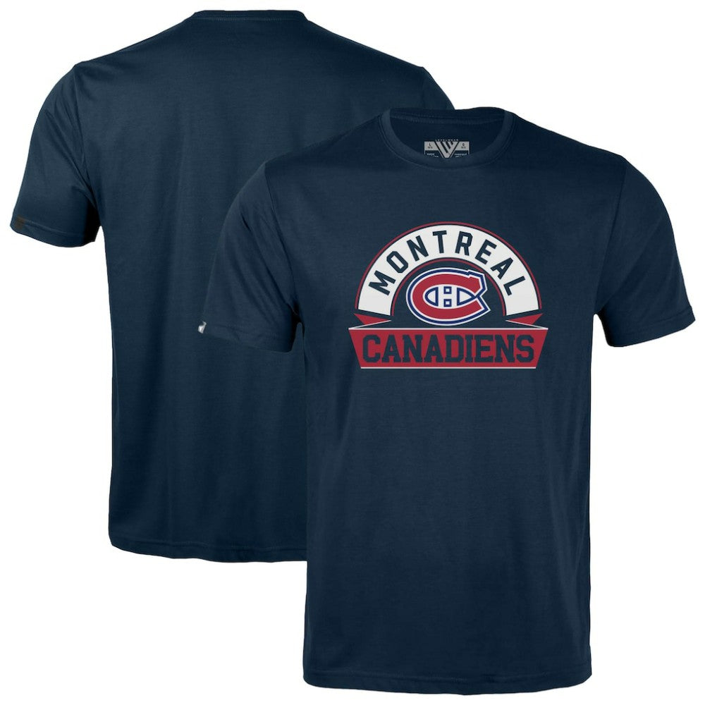 Montreal Canadiens Levelwear Youth Little Richmond Banner Arch T-Shirt Navy