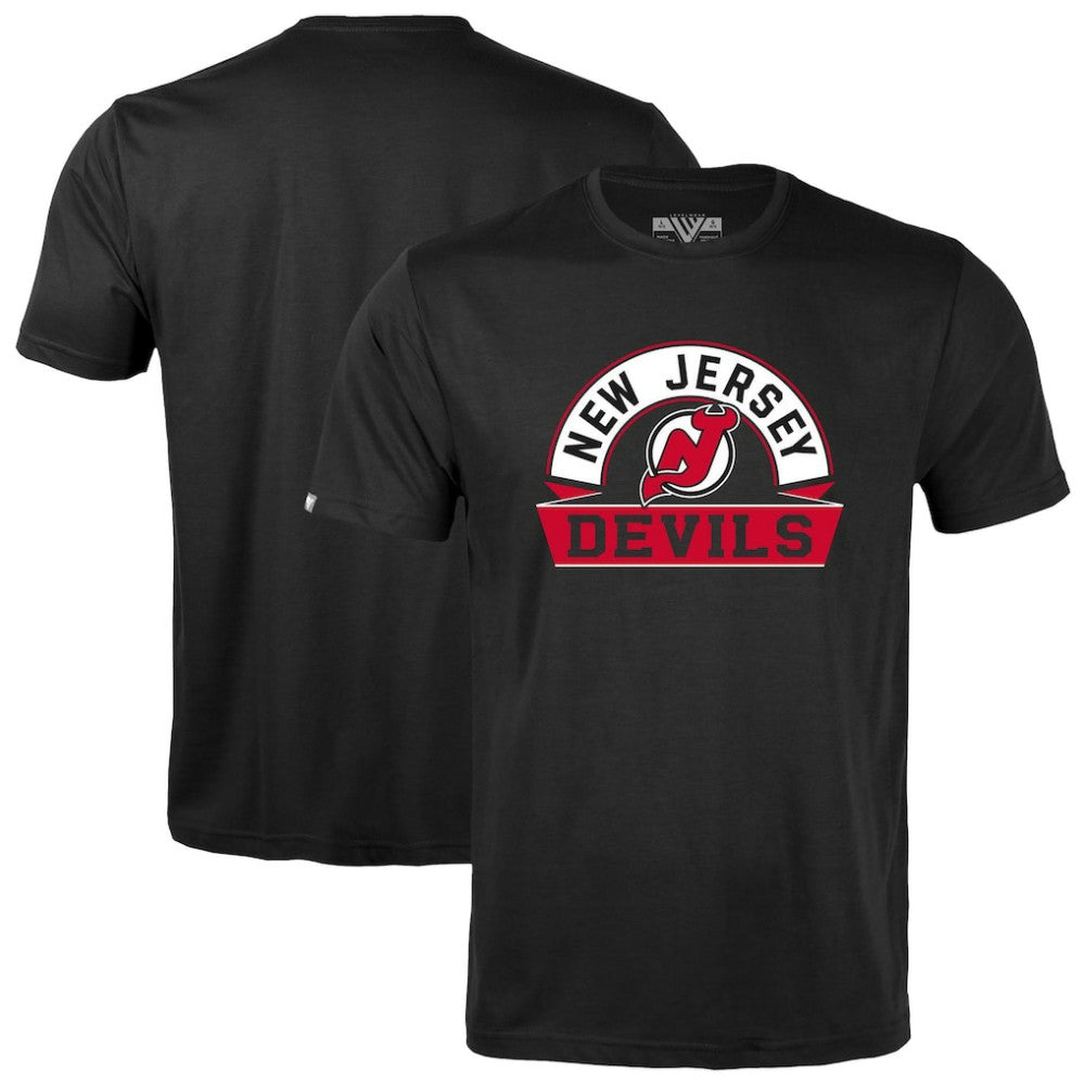New Jersey Devils Levelwear Youth Little Richmond Banner Arch T-Shirt Black