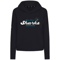 San Jose Sharks Levelwear Women's Sweet Monument Tri-Blend Cropped Pullover Hoodie Black