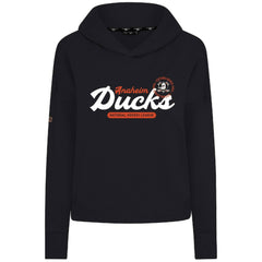 Anaheim Ducks Levelwear Women's Sweet Monument Tri-Blend Cropped Pullover Hoodie Black