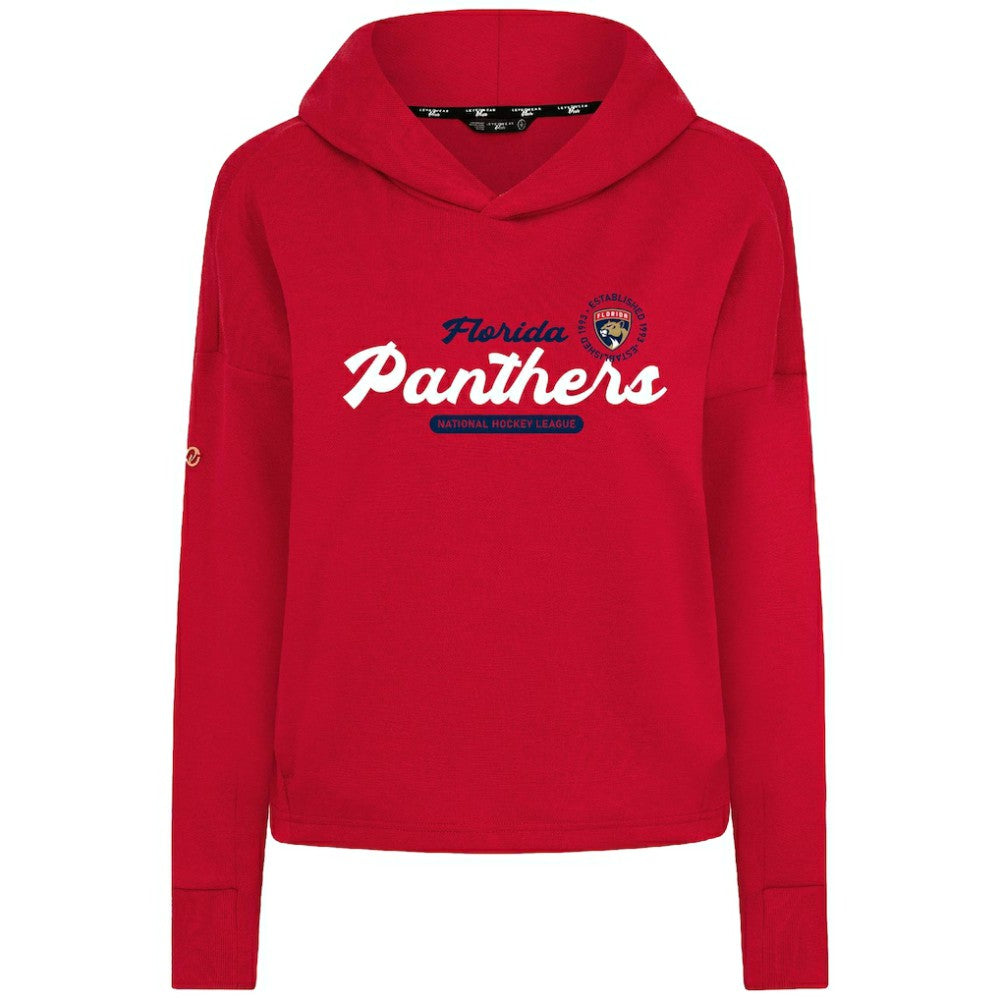 Florida Panthers Levelwear Women's Sweet Monument Tri-Blend Cropped Pullover Hoodie Red