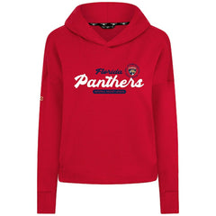 Florida Panthers Levelwear Women's Sweet Monument Tri-Blend Cropped Pullover Hoodie Red