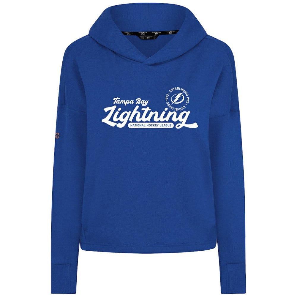 Tampa Bay Lightning Levelwear Women's Sweet Monument Tri-Blend Cropped Pullover Hoodie Royal