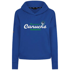 Vancouver Canucks Levelwear Women's Sweet Monument Tri-Blend Cropped Pullover Hoodie Royal