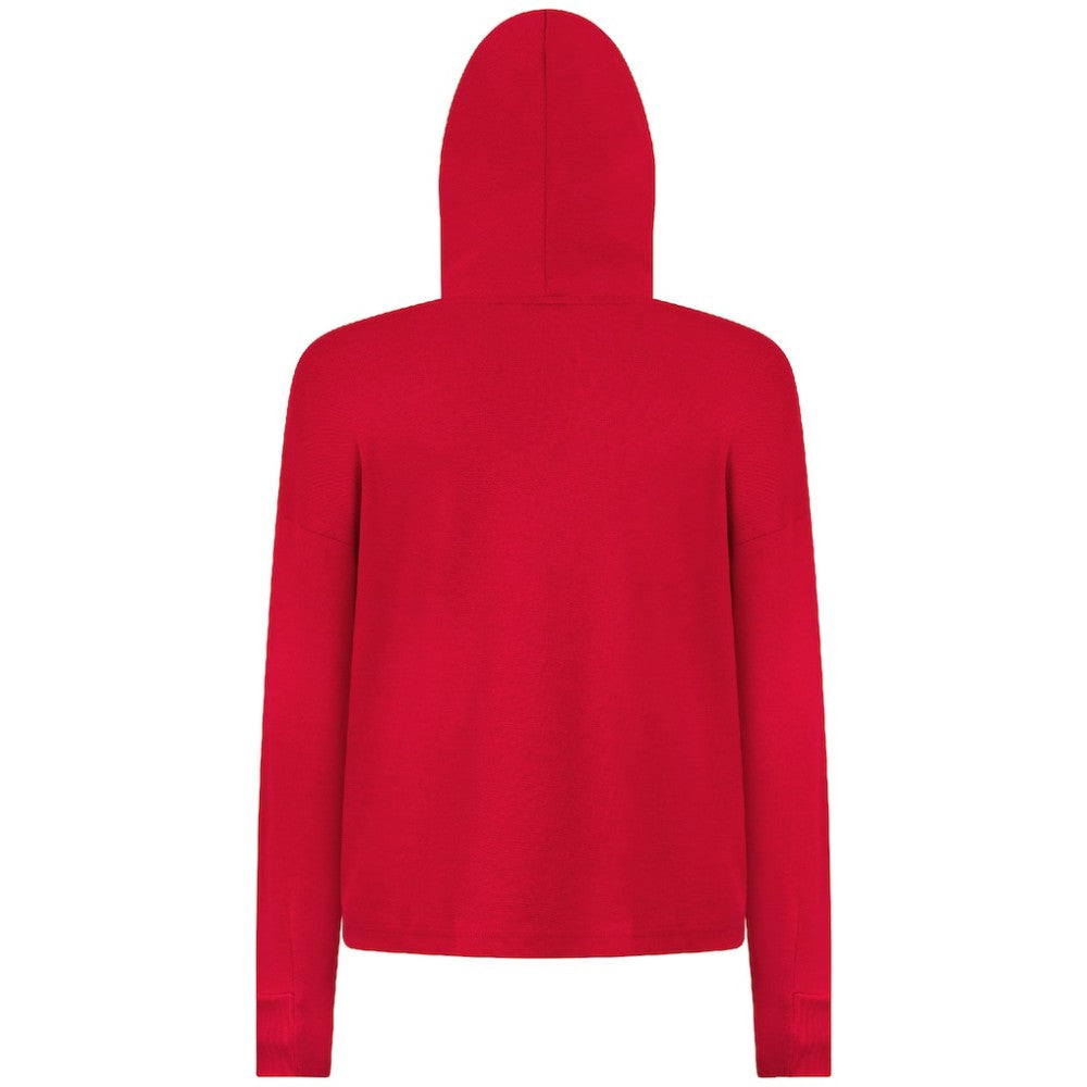 New York Rangers Levelwear Women's Sweet Banner Arch Tri-Blend Cropped Pullover Hoodie Red