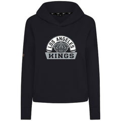 Los Angeles Kings Levelwear Women's Sweet Banner Arch Tri-Blend Cropped Pullover Hoodie Black