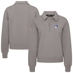 New York Rangers Levelwear Women's Canmore Quarter-Zip Pullover Gray