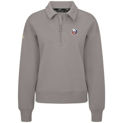 New York Islanders Levelwear Women's Canmore Quarter-Zip Pullover Gray