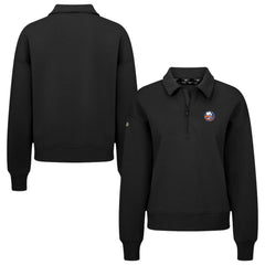 New York Islanders Levelwear Women's Canmore Quarter-Zip Pullover Black