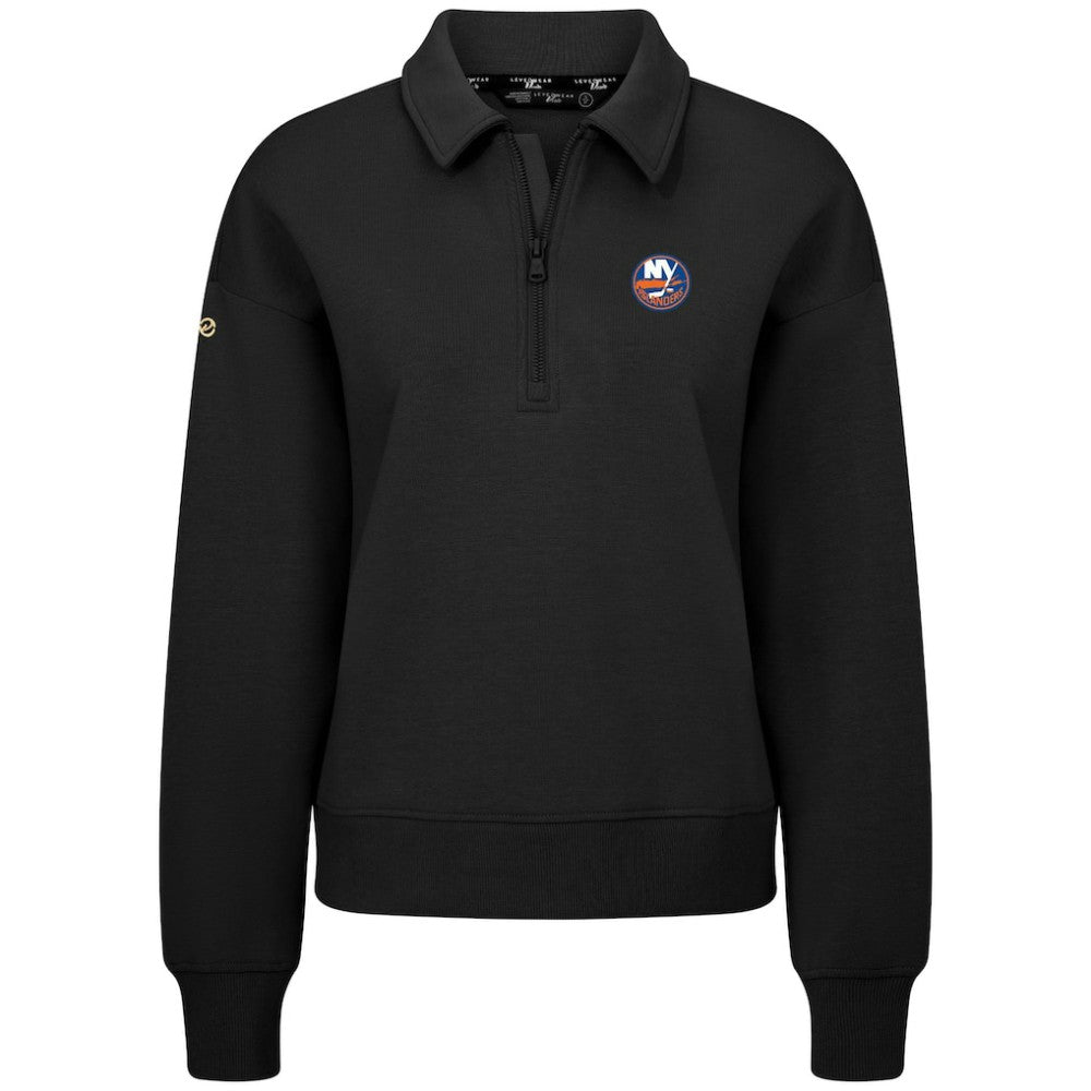 New York Islanders Levelwear Women's Canmore Quarter-Zip Pullover Black