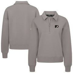Philadelphia Flyers Levelwear Women's Canmore Quarter-Zip Pullover Gray