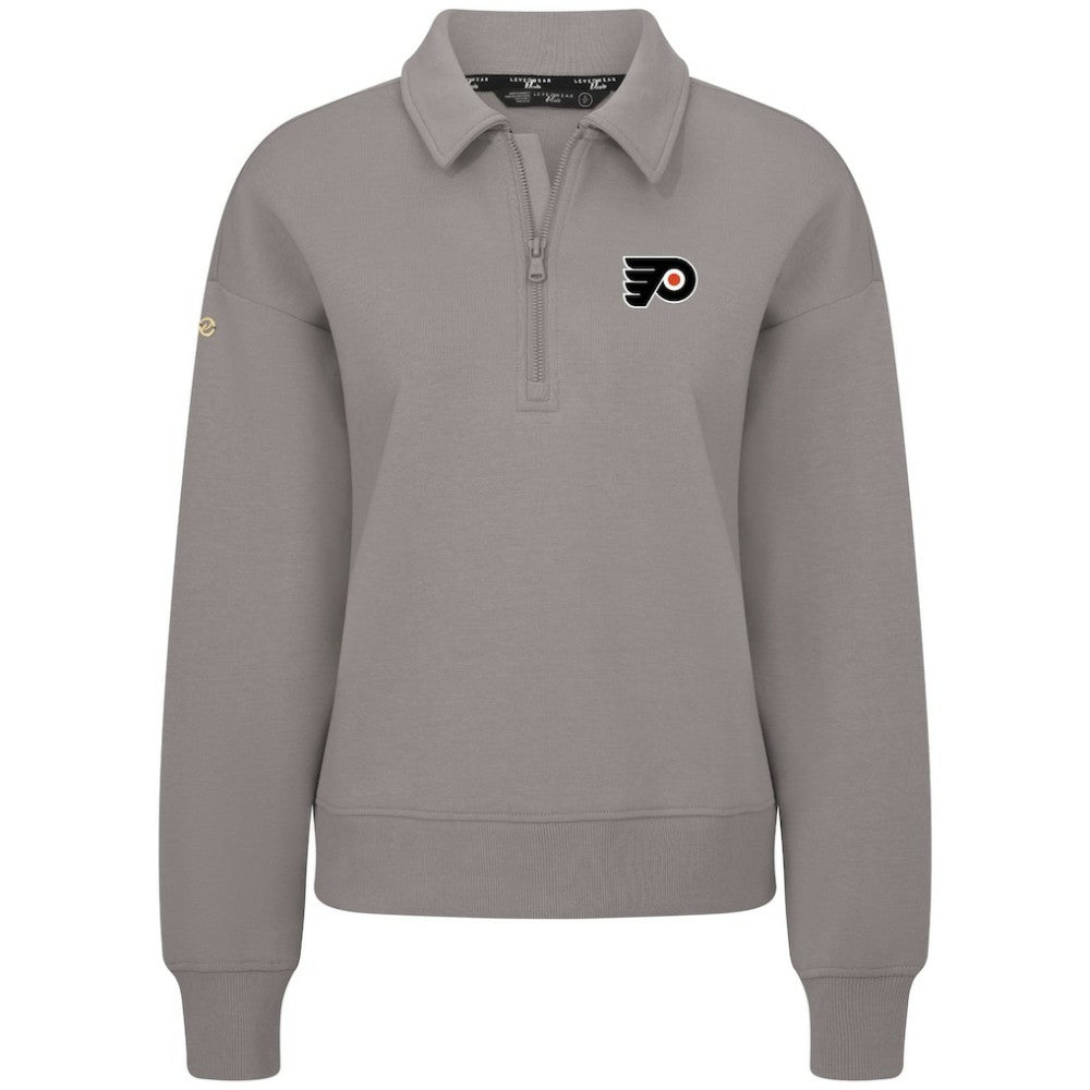Philadelphia Flyers Levelwear Women's Canmore Quarter-Zip Pullover Gray