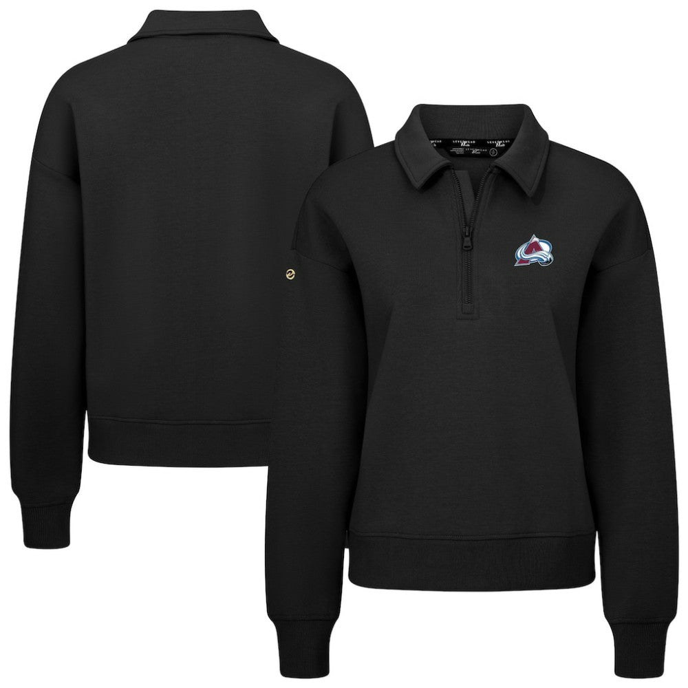 Colorado Avalanche Levelwear Women's Canmore Quarter-Zip Pullover Black