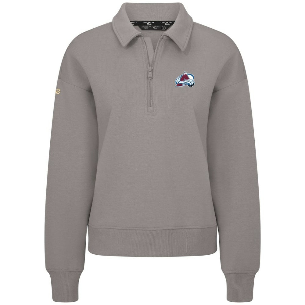 Colorado Avalanche Levelwear Women's Canmore Quarter-Zip Pullover Gray