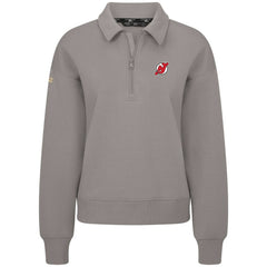 New Jersey Devils Levelwear Women's Canmore Quarter-Zip Pullover Gray