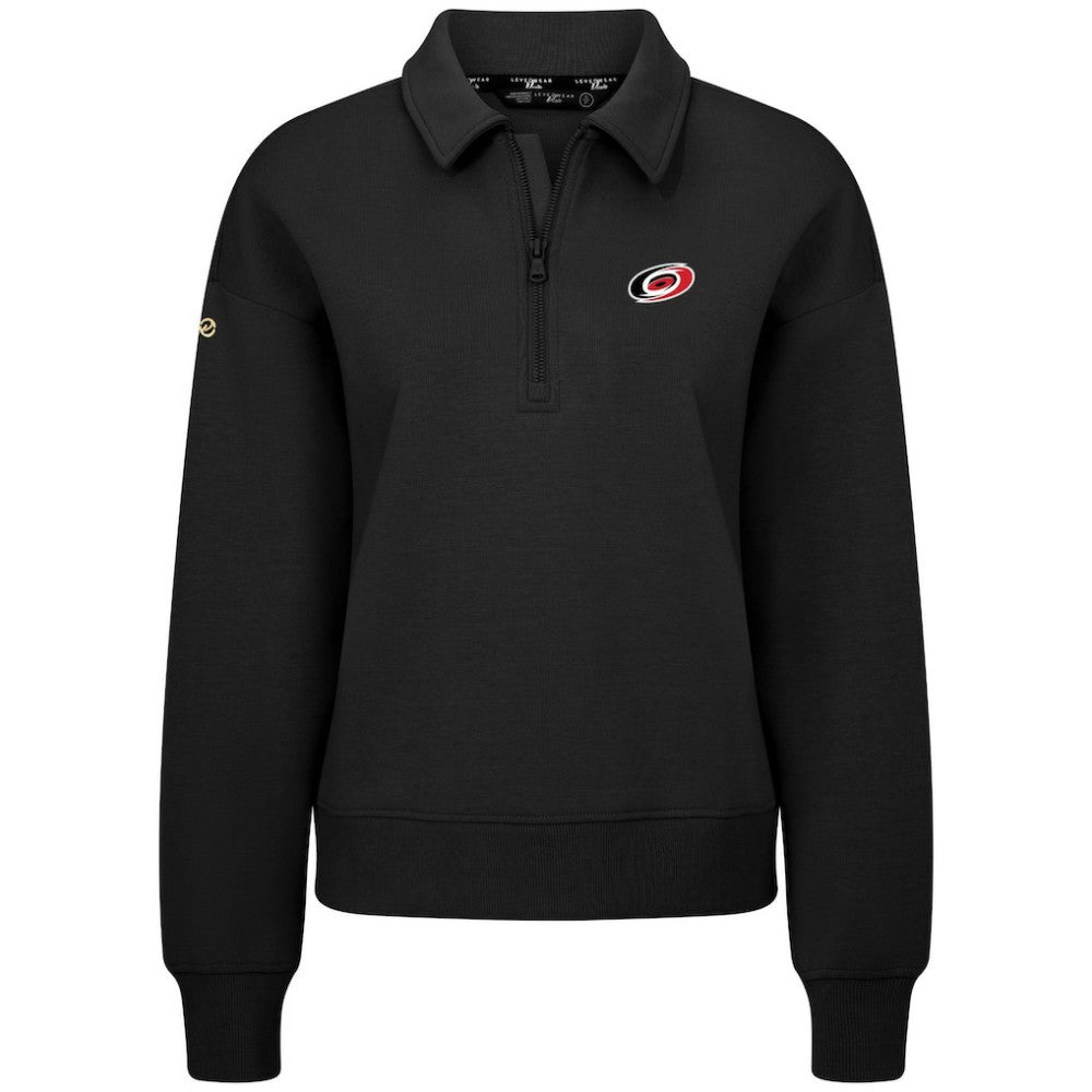 Carolina Hurricanes Levelwear Women's Canmore Quarter-Zip Pullover Black