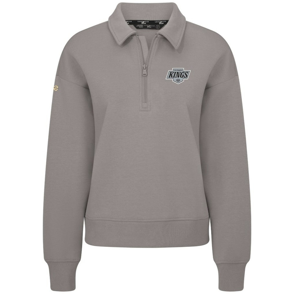 Los Angeles Kings Levelwear Women's Canmore Quarter-Zip Pullover Gray