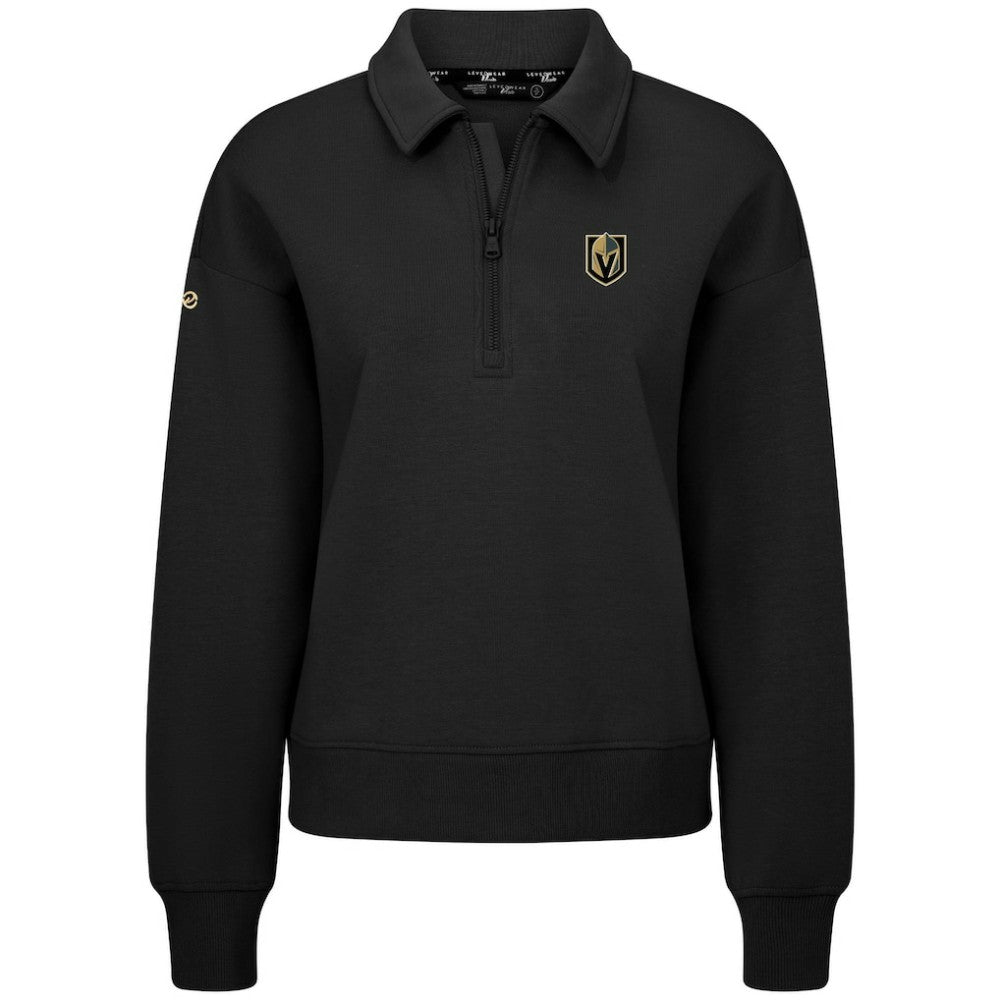 Vegas Golden Knights Levelwear Women's Canmore Quarter-Zip Pullover Black