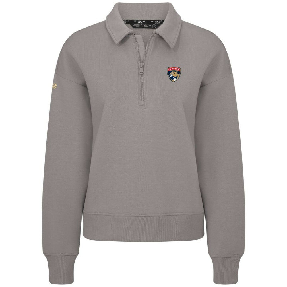 Florida Panthers Levelwear Women's Canmore Quarter-Zip Pullover Gray