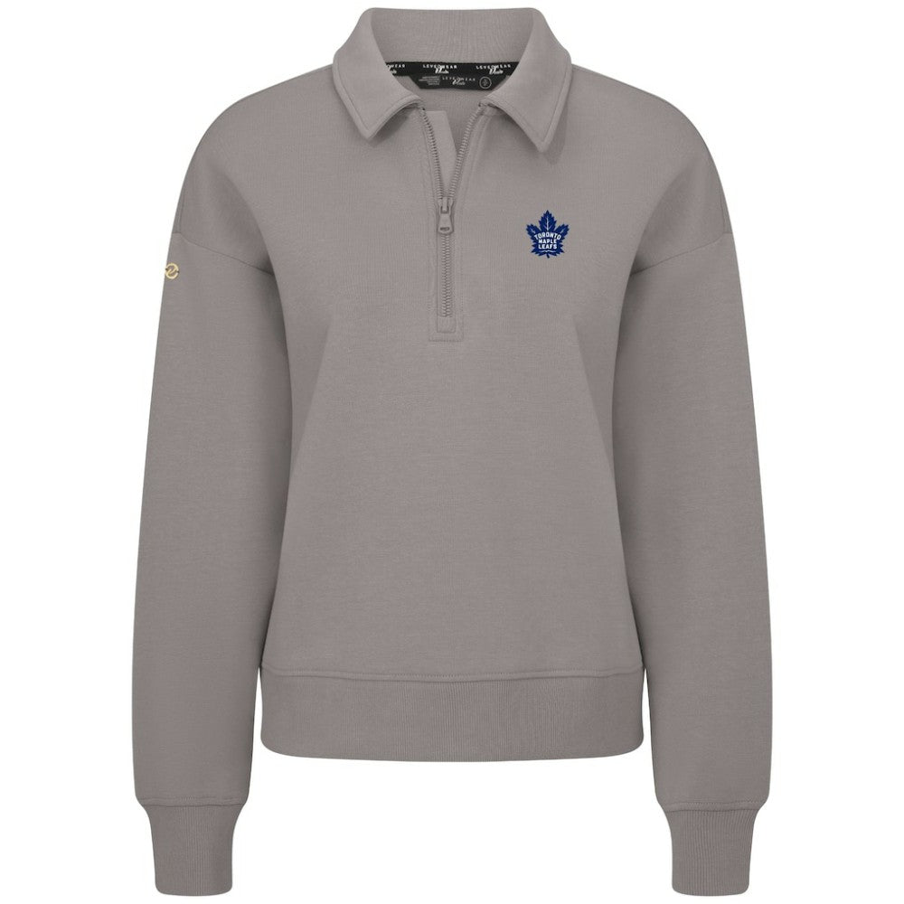 Toronto Maple Leafs Levelwear Women's Canmore Quarter-Zip Pullover Gray