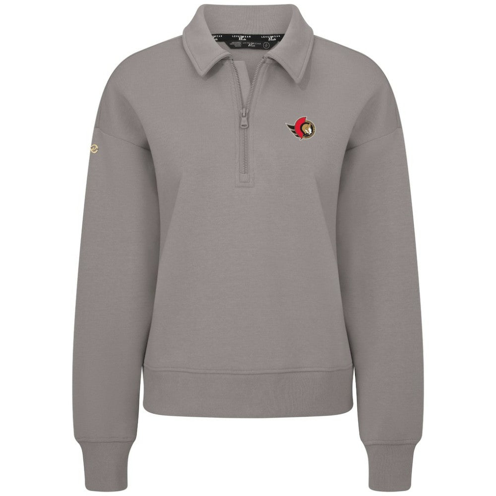 Ottawa Senators Levelwear Women's Canmore Quarter-Zip Pullover Gray