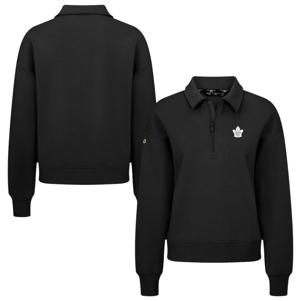 Toronto Maple Leafs Levelwear Women's Canmore Quarter-Zip Pullover Black