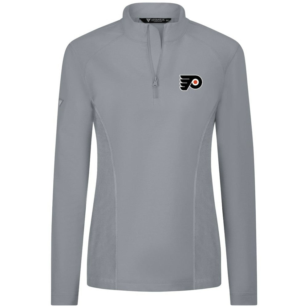 Philadelphia Flyers Levelwear Women's Upright Quarter-Zip Pullover Gray