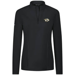 Nashville Predators Levelwear Women's Upright Quarter-Zip Pullover Black