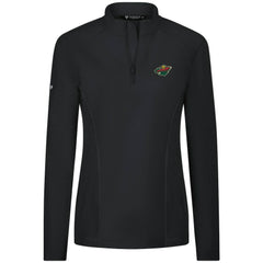 Minnesota Wild Levelwear Women's Upright Quarter-Zip Pullover Black
