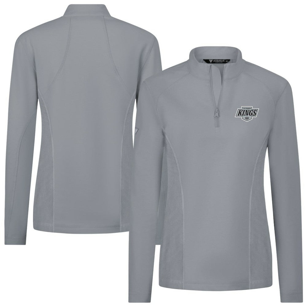 Los Angeles Kings Levelwear Women's Upright Quarter-Zip Pullover Gray