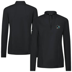 San Jose Sharks Levelwear Women's Upright Quarter-Zip Pullover Black