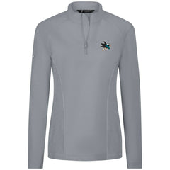 San Jose Sharks Levelwear Women's Upright Quarter-Zip Pullover Gray