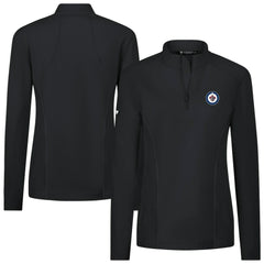 Winnipeg Jets Levelwear Women's Upright Quarter-Zip Pullover Black