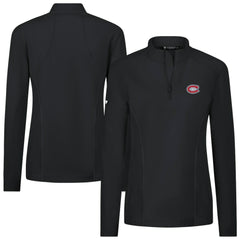 Montreal Canadiens Levelwear Women's Upright Quarter-Zip Pullover Black