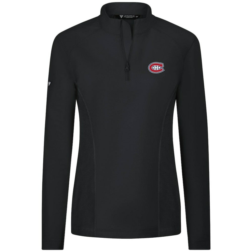 Montreal Canadiens Levelwear Women's Upright Quarter-Zip Pullover Black