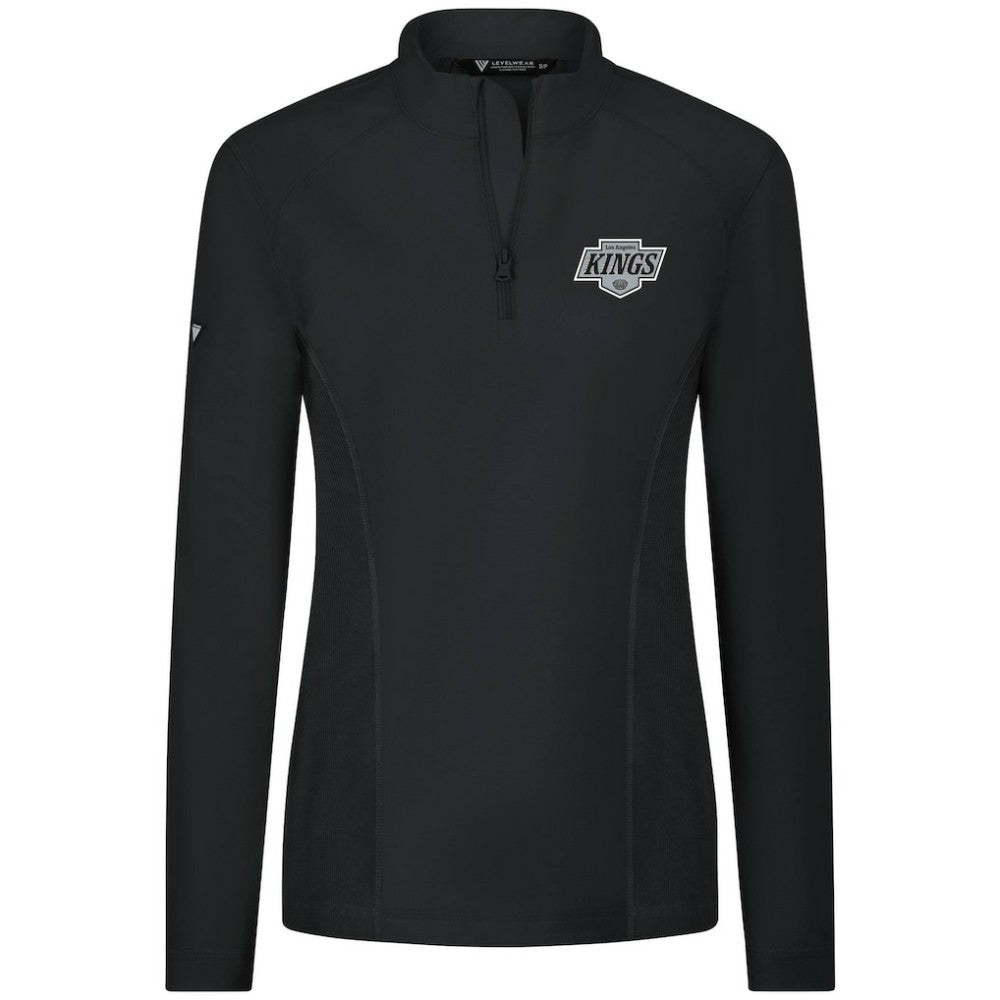 Los Angeles Kings Levelwear Women's Upright Quarter-Zip Pullover Black