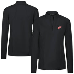 Detroit Red Wings Levelwear Women's Upright Quarter-Zip Pullover Black