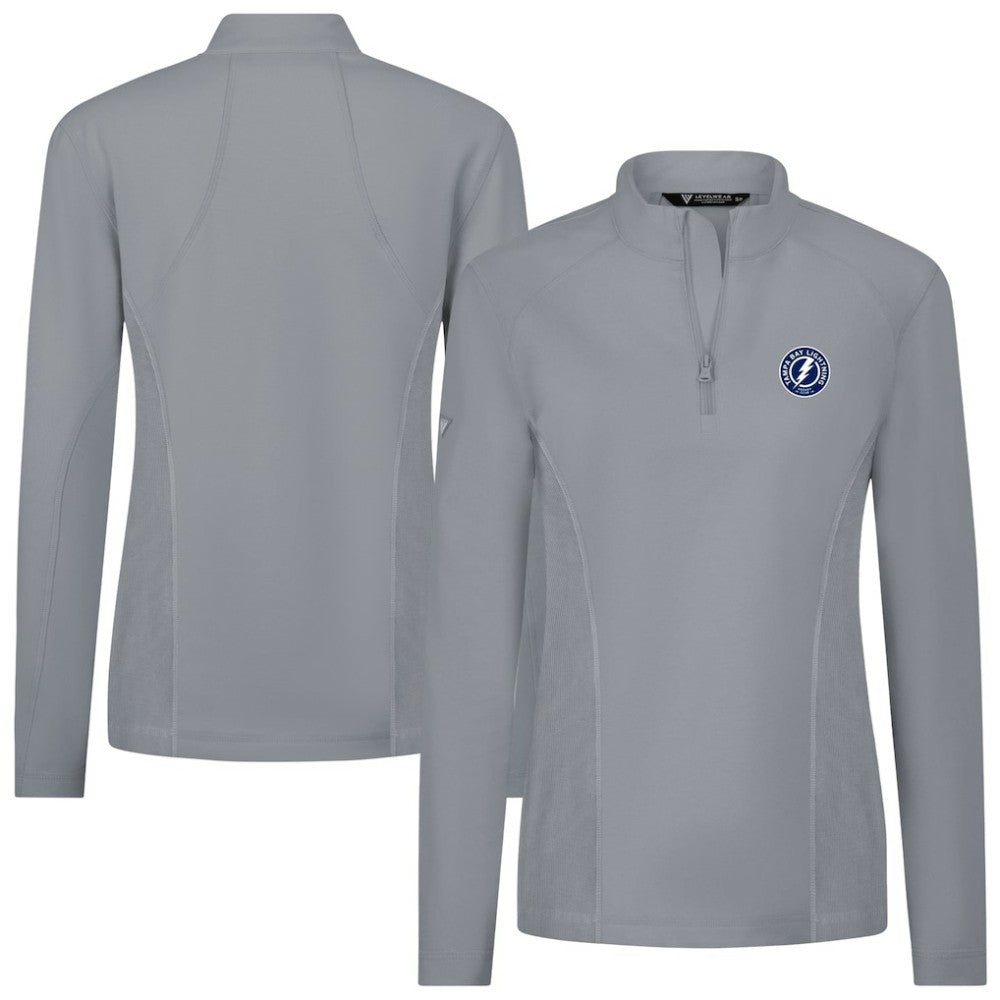 Tampa Bay Lightning Levelwear Women's Upright Quarter-Zip Pullover Gray