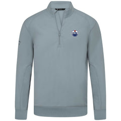 Edmonton Oilers Levelwear Upright Tri-Blend Quarter-Zip Pullover Gray