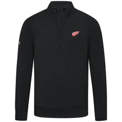 Detroit Red Wings Levelwear Upright Tri-Blend Quarter-Zip Pullover Black