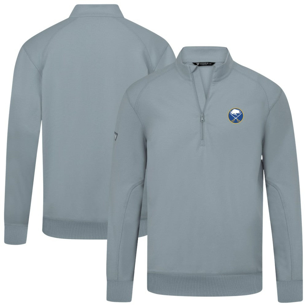 Buffalo Sabres Levelwear Upright Tri-Blend Quarter-Zip Pullover Gray