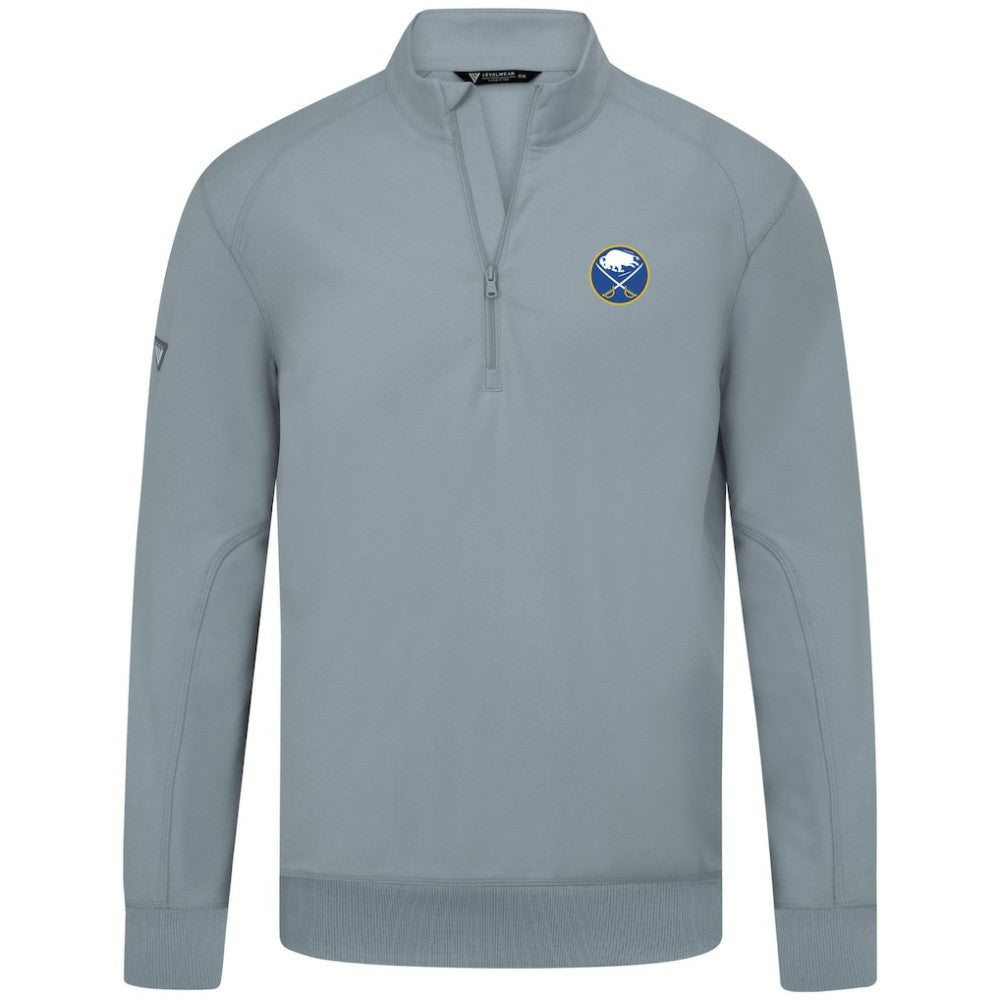 Buffalo Sabres Levelwear Upright Tri-Blend Quarter-Zip Pullover Gray