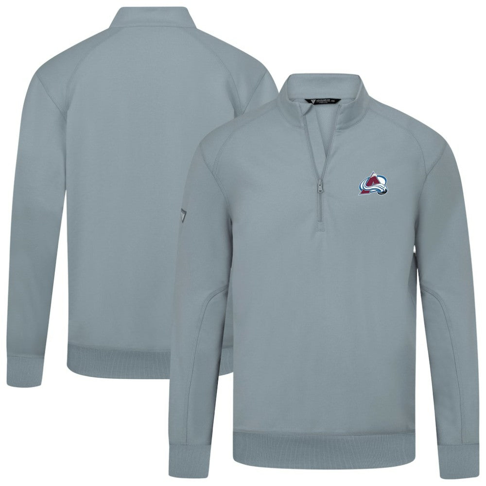 Colorado Avalanche Levelwear Upright Tri-Blend Quarter-Zip Pullover Gray